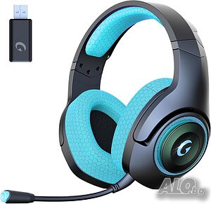 Геймърски слушалки за игри, 2,4 GHz USB / PS5, PS4, Switch, PC, Mac с Bluetooth 5.2