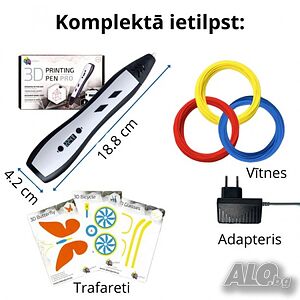 3D Писалка За Рисуване и Моделиране / 3D Принтираща Писалка + консумативи