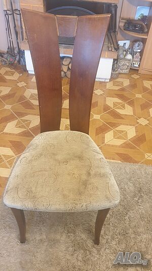Дървени трапезни столове - масив 5 броя