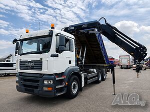Man 26 TGA 26.320 6x2 Самосвал с кран HIAB 166E-5 HIPRO