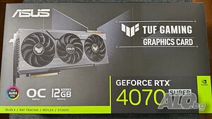 Геймърска видеокарта ASUS TUF Gaming NVIDIA GeForce RTX 4070 super Edition