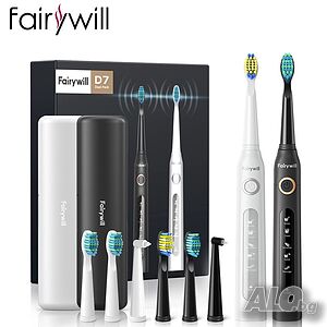 Комплект електрическа зукови четка за зъби Fairywill D7