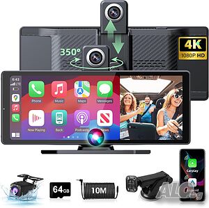 Мултимедия- дисплей 10,3 инча Carplay Android Auto Display с 4K Dashcam