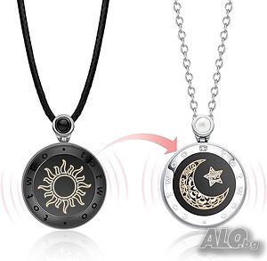 TOTWOO Комплект колиета Sun& MoonTouch с естествен ахат за двама