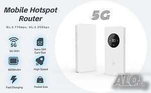 5G мобилен WiFi рутер супер бърз, WPS от ASHATA