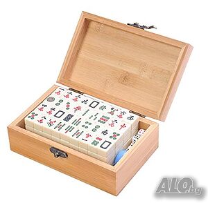 Луксозна игра Mahjong/ Маджонг в дървена кутия