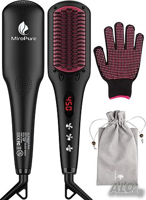 MiroPure 2 в 1 йонна четка за изправяне на коса