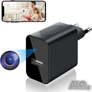 Скрита камера в зарядно с WiFi директно наблюдение и запис от Igzyz Spy Camera WiFi