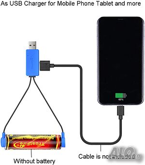 Магнитно USB зарядно за литиево-йонна батерия и мобилен телефон