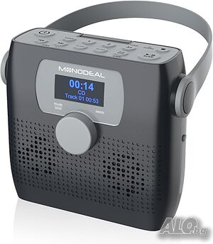 Bluetooth CD плейър с високоговорител, FM радио и таймер MONODEAL