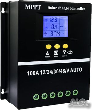 Соларен контролер за зареждане 12V 24V 36V 48V с LCD дисплей
