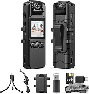 BOBLOV A26 Малка камера за носене на тяло 64GB