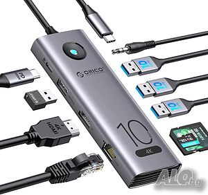 Докинг станция ORICO -CX 10 в 1, хъб с 4K @ 60Hz HDMI