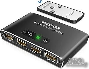 HDMI превключвател 3 в 1 изход 4K UHD