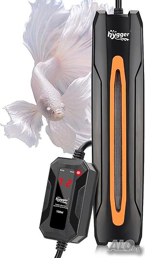 hygger 100W кварцов нагревател за аквариум с LED дигитален дисплей