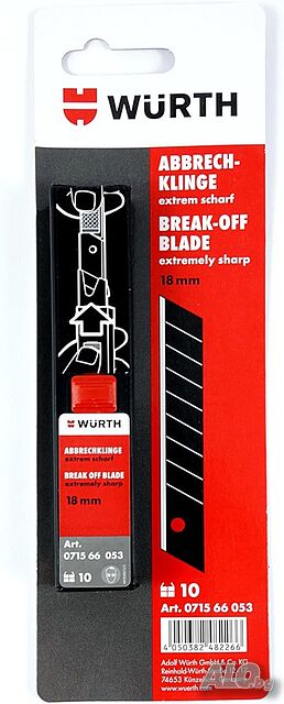Würth 071566053 18 мм изключително остри чупещи се ножчета (опаковка от 10)
