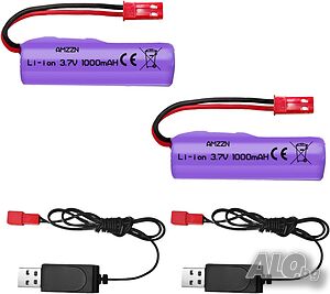 2 бр. 3.7V 1000mAh литиево-йонна батерия