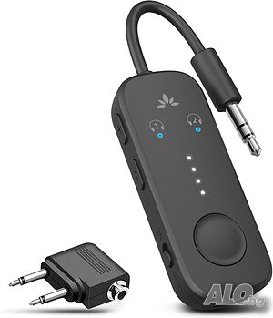 Avantree Relay - Bluetooth 5.3 аудио адаптер за пътуване, полет, фитнес зала