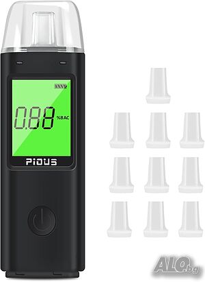 Преносим алкохолен тестер Pious с 10 дюзи