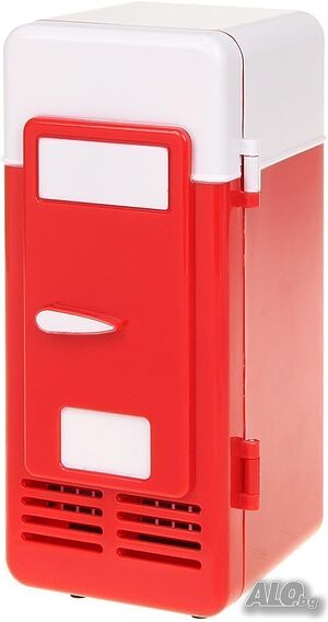 ThreeH Мини червен USB хладилник