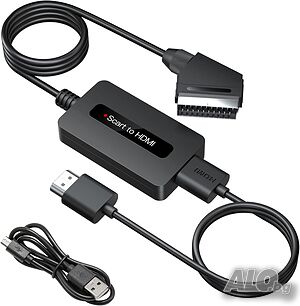 Кабел SCART към HDMI конвертор, мъжки SCART вход/HDMI изход
