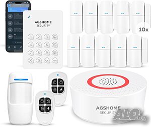AGSHOME Домашна алармена система 15 части Wifi