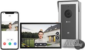 EZVIZ CP5 Интерком 1080P, 7-инчов сензорен монитор, RFID опция, двупосочно аудио, двубандов WiFi