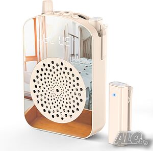 Преносима Bluetooth колонка с безжичен микрофон PRUNUS A10 - Караоке, Гласов усилвател, Ретро дизайн