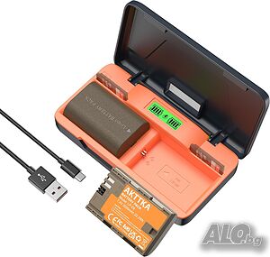 AKTTKA 2 бр. батериии и зарядно за Canon LP-E6/LP-E6N и EOS 5D Mark II/III/IV, 6D и др.