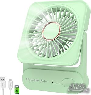 Ajgvq Настолен, мини, USB вентилатор с живот на батерията 12 часа