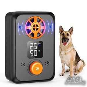 PcEoTllar Ултразвуково устройство против кучешки лай - 5 честоти и 15м обхват (Black & Orange)