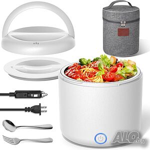 Електрическа кутия за храна Vabaso - 80W мощност, 3-в-1 за кола, камион и офис (1.2L)