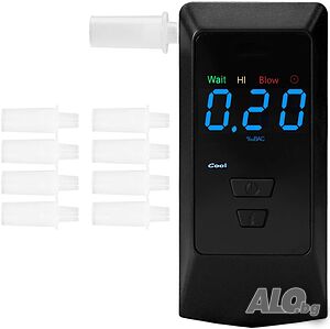 Професионален дрегер за алкохол (Breathalyzer) - Нанотехнологичен сензор, USB зареждане