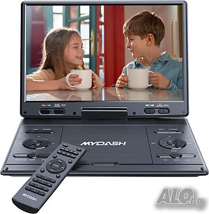 MYDASH14.9’’Преносим DVD плейър с 12.5” въртящ се екран - акумулаторен DVD плейър за кола