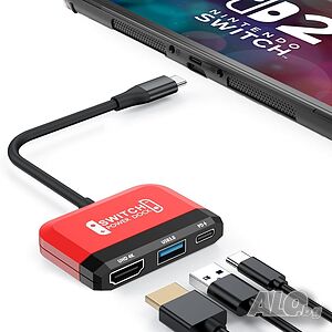 Докинг станция GKEAPZA Switch за Nintendo Switch/OLED Switch, 3-в-1