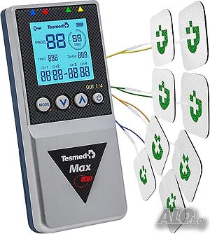 TESMED Max 830: Професионален мускулен стимулатор 4 канала 20 електрода