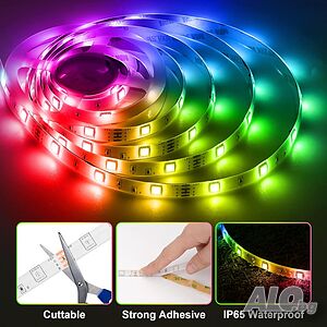 Комплект LED ленти HOUHUI, 2x6.56 фута RGB LED светлинна лента за 40-60 инча телевизор