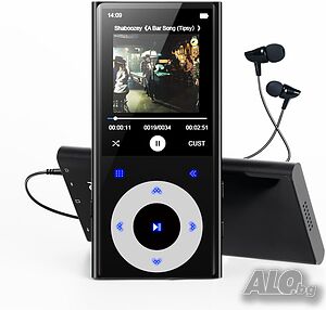 64GB MP3 плейър с Bluetooth 2.4” екран Hi-Fi звук без загуби Bluetooth MP3 плейър