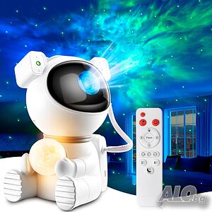 Проектор Astronaut Galaxy, 2 в 1 звезден проектор с лунна лампа, нощна светлина Galaxy
