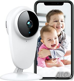 Бебешки монитор NAC PC420, 1080P камера, 2.4G Wi-Fi вътрешна камера за деца/домашни любимци