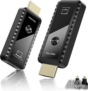 PWAYTEK Безжичен HDMI предавател и приемник 4K декодиране, 1080P изход, 50M/164FT