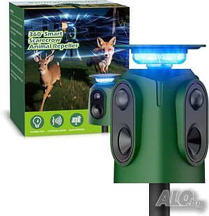 360° слънчев ултразвуков репелент за животни