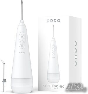 ORDO Hydro Sonic Water Flosser, безжичен, 3 настройки на налягането, бял | Пътен воден флосър, USB