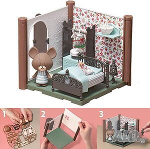 Bandai - Haco Room - Комплект стая с яке - 55 части за сглобяване - Яке за кукла
