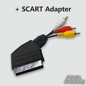 RCA към HDMI конвертор с HDMI кабел, за гледане на Sky/DVD/STB на HD телевизори