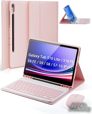Калъф с клавиатура TUNKARMOR за Samsung Galaxy Tab S10 Lite / S10 FE / S9 FE / S9 / S8 / S7