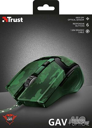 Геймърска мишка Trust GXT101D Gav Optical Jungle Camo