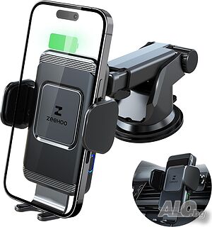 Безжично зарядно/ автоматична стойка за кола ZeeHoo, 15 W