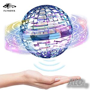 LED летяща топка Flynova Pro, Акумулаторна с USB, Червена Синя
