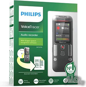 Диктофон ново поколение Philips Voice Tracer DVT2710+ Dragon софтуер